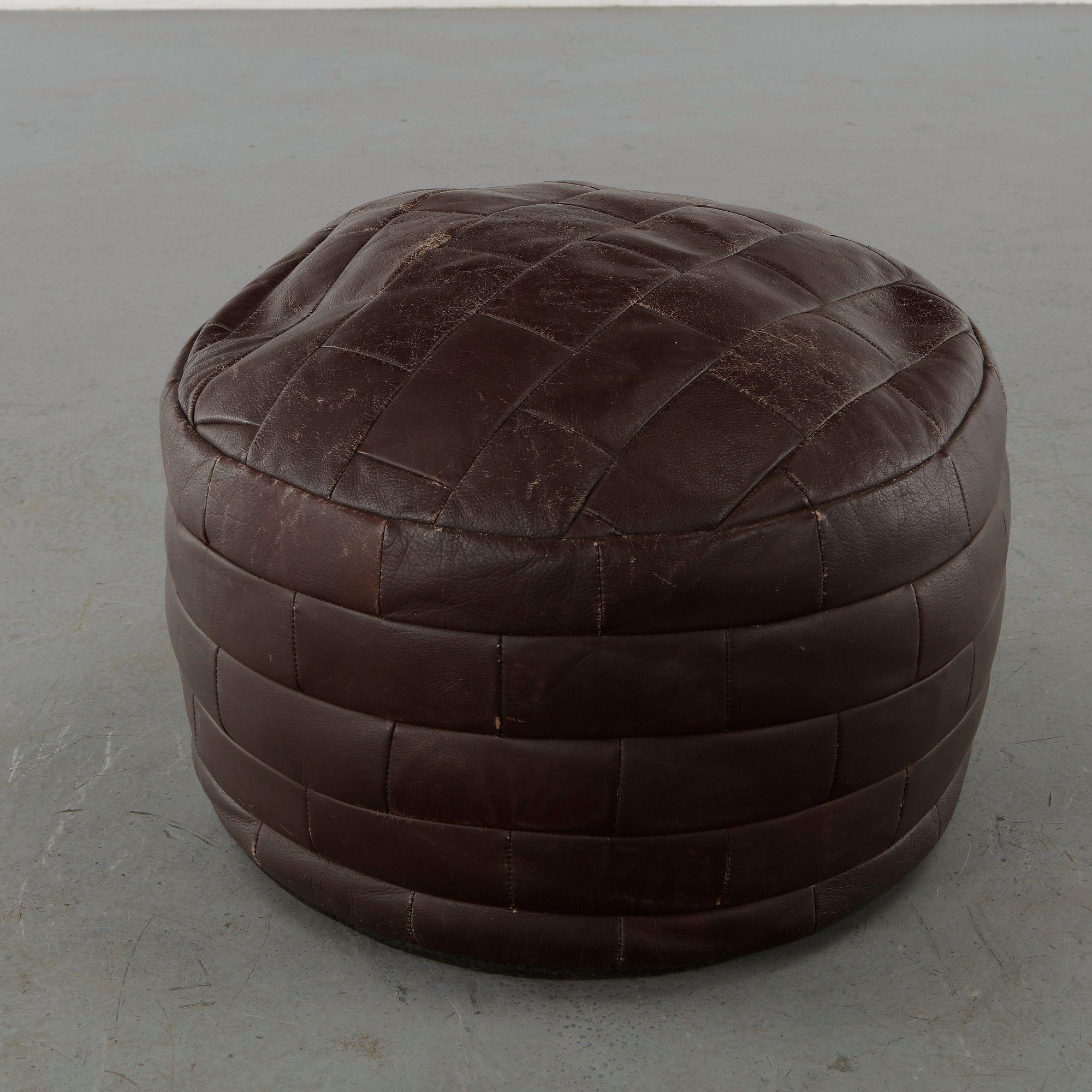 De Sede, Leather Ottoman, 1960s
