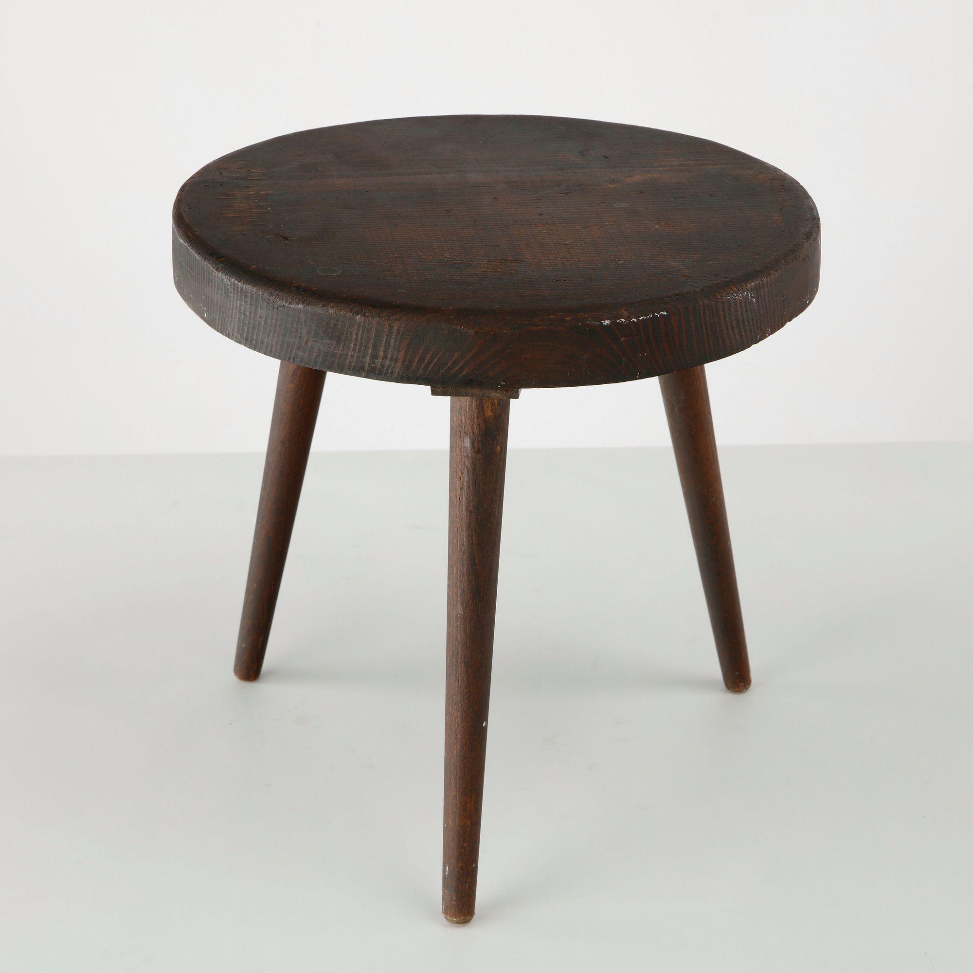 Three Leg Brutalist Stool, France, 1960s