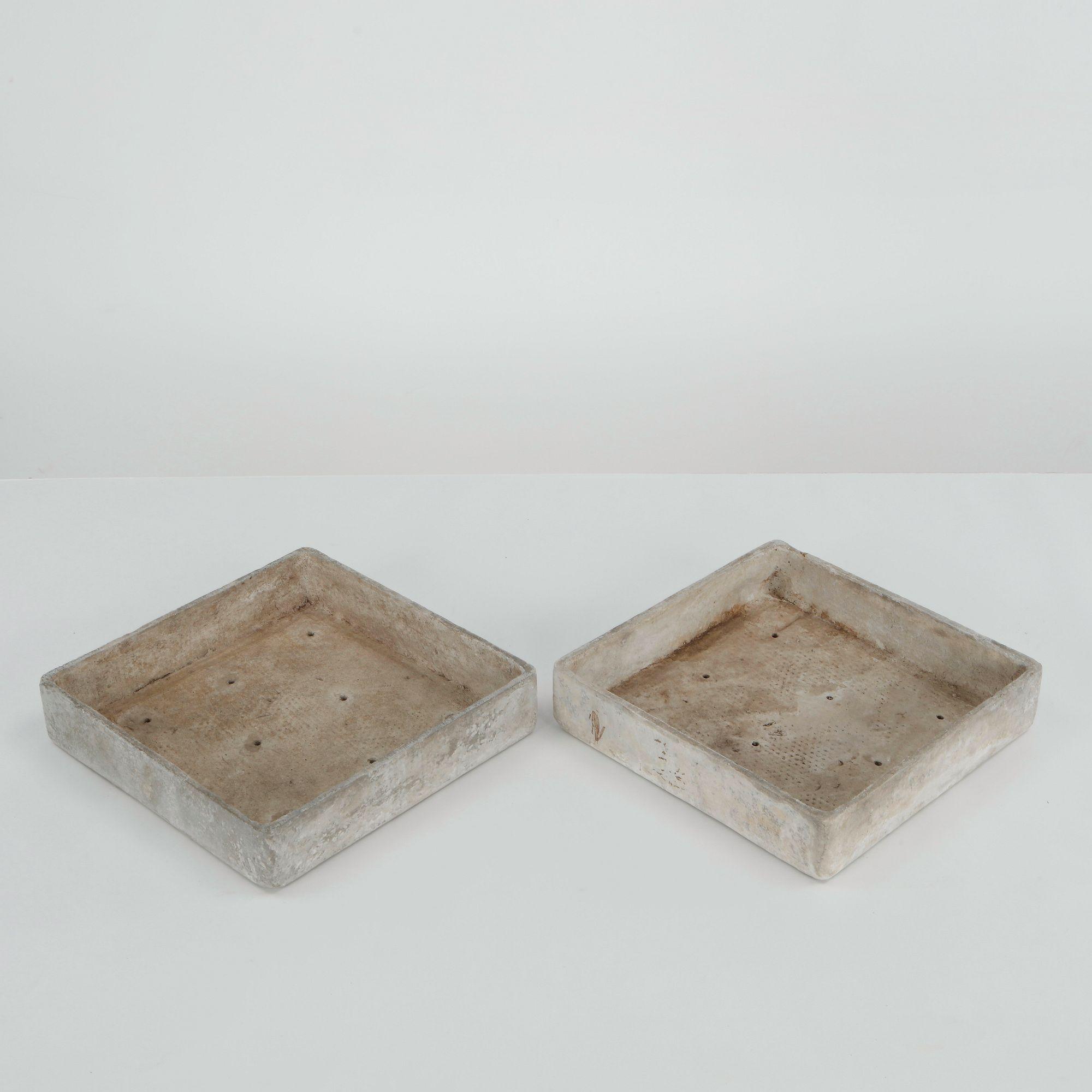 Willy Guhl, Pair of Square Tray Planters, 1960s