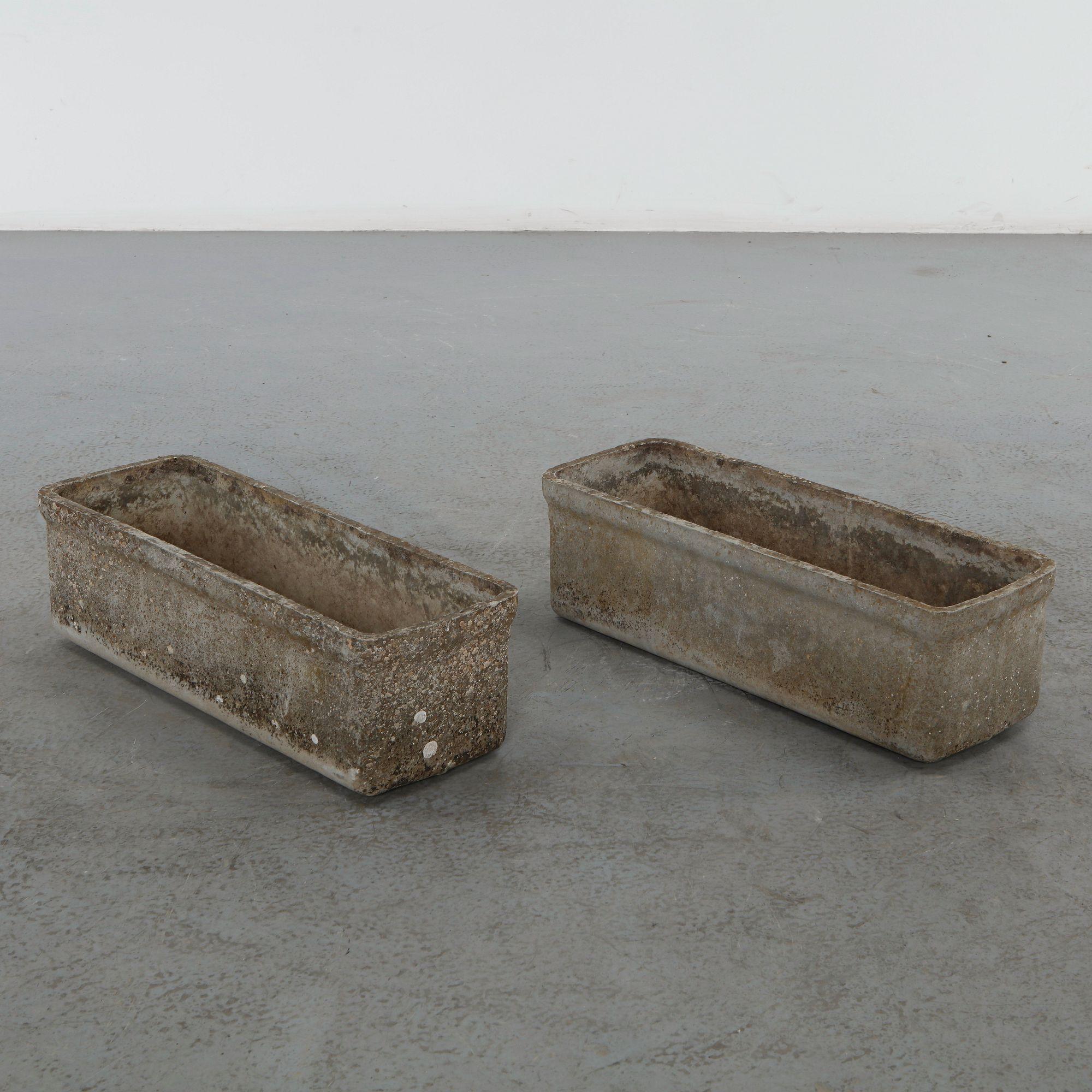 Willy Guhl, Pair of Rectangular Planters, 1960s