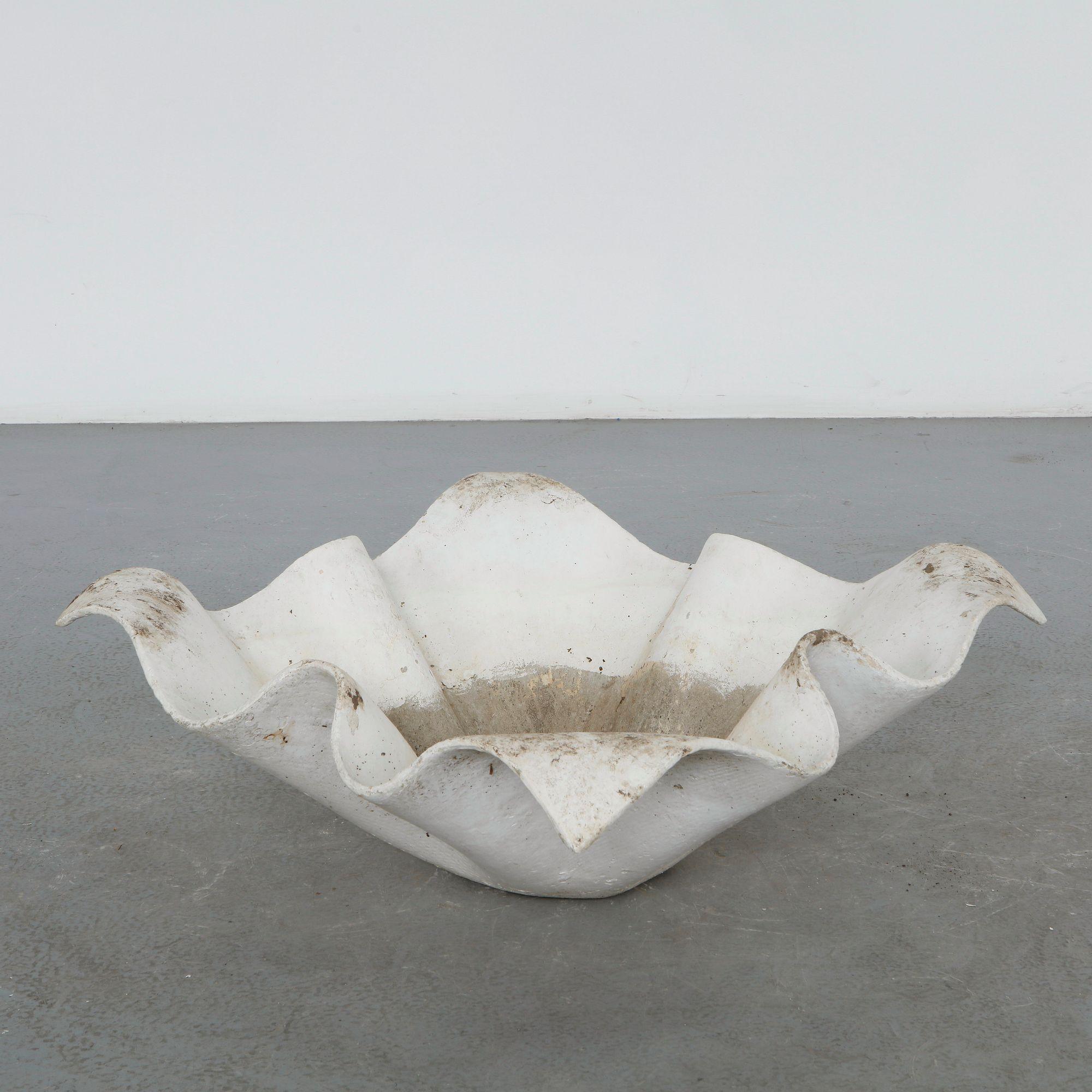 Willy Guhl, Large Elephant Ear Planter, 1960s