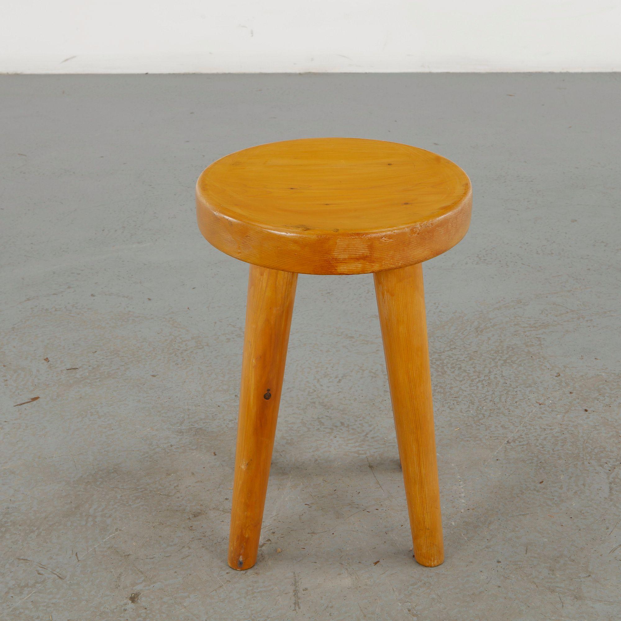 Primitive Wooden Stool, 1960s