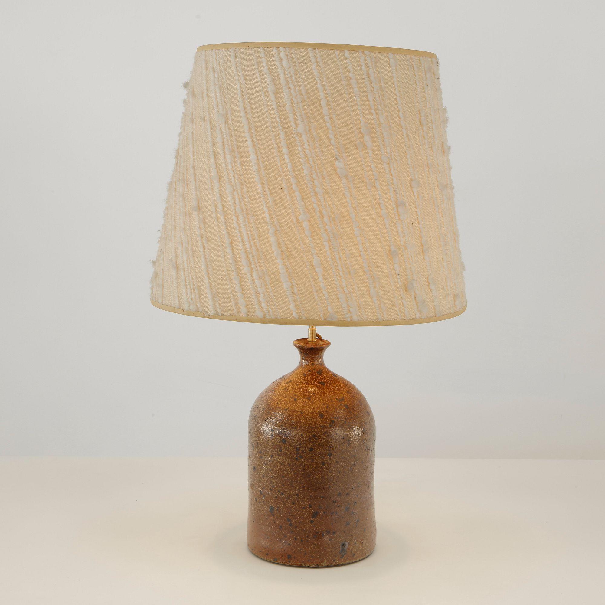 Brutalist Ceramic Lamp in the Style of Jacque Blin, 1960s