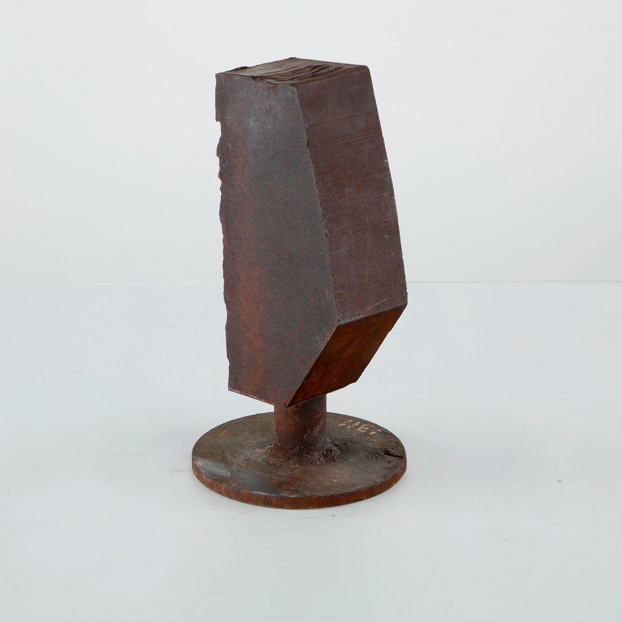 Simi Dabah, Iron Abstract Brutalist Tabletop Sculpture, 1970s