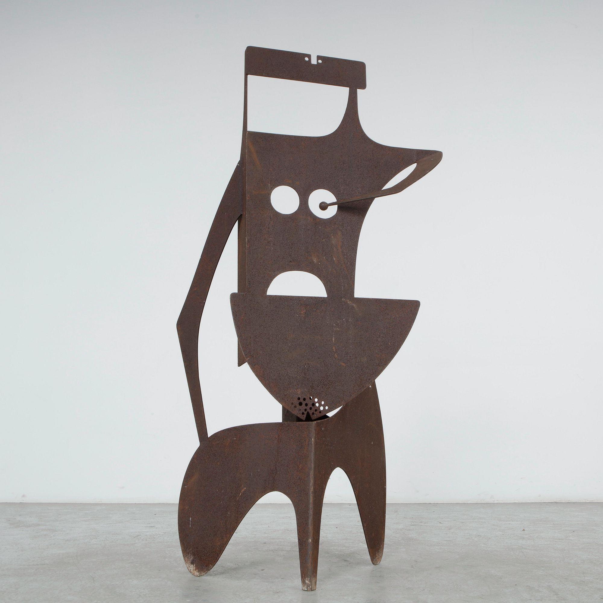 Contemporary French Metal Sculpture, Artisan-Crafted, 1980s